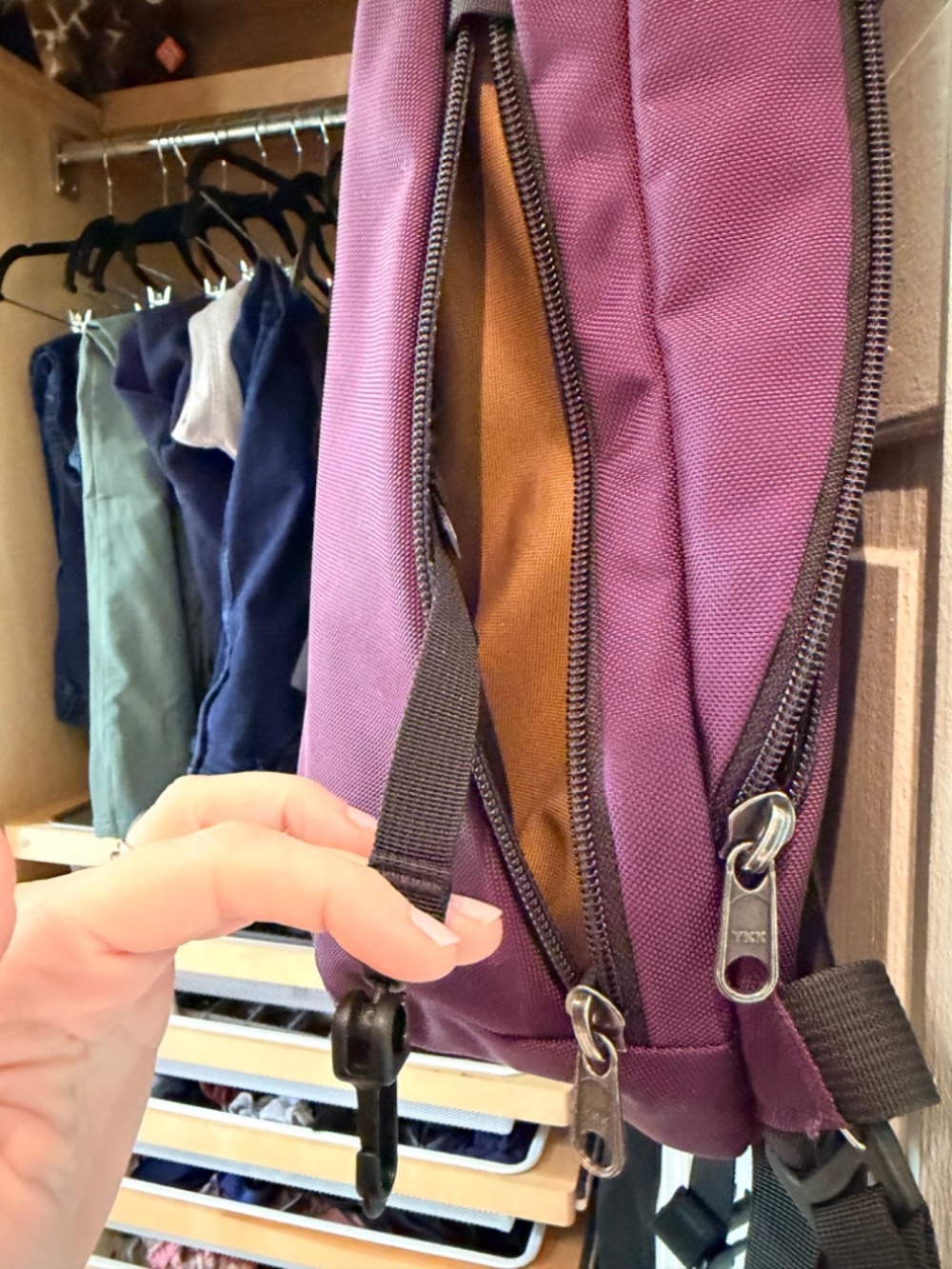 Tom Bihn Luminary 15 Backpack — Aubergine 525 Ballistic / Coyote 210 Ballistic - Picture 2 of 6